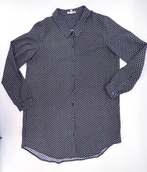 COPE Shirt Dress Women Medium Blue Long Sleeve Button Front